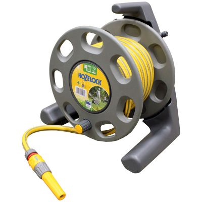 Hozelock 2410-7215-Y Hose Reel Set (w/15M Maxi-Plus Hose)