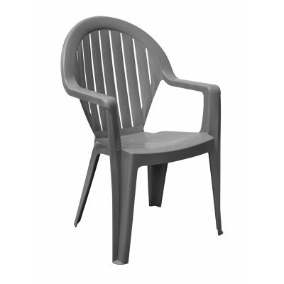 Grosfillex Miami Armchair - Charcoal