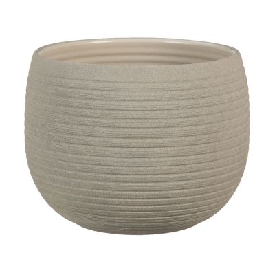 Scheurich 744/16 Linara Cover Pot - Taupe Stone (Ø16xH12cm)