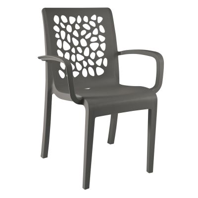 Grosfillex Tulipe Armchair - Anthracite